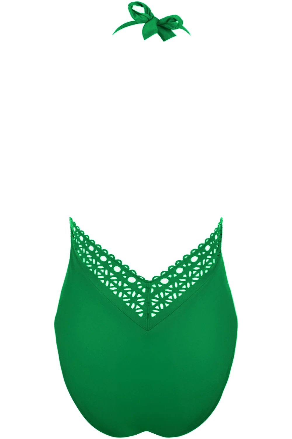 Ajourage Couture Plunge Halter Swimsuit In Green 5 Ajourage Couture Plunge Halter Swimsuit In Green - Image 3