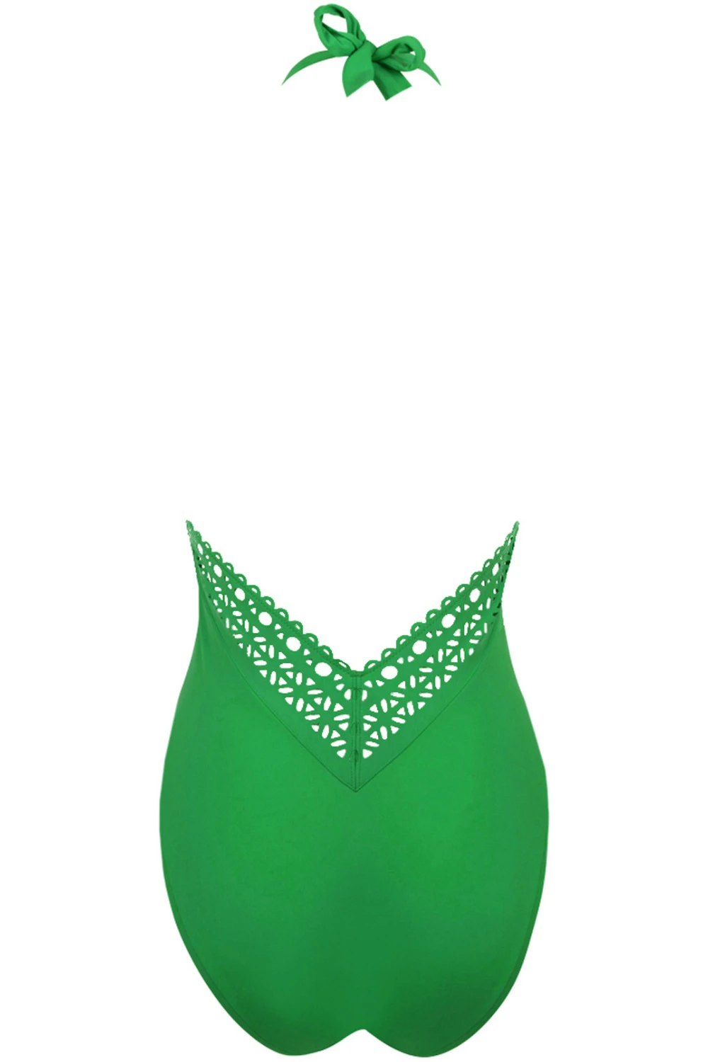 Ajourage Couture Plunging Halter Swimsuit In Light Green 6 Ajourage Couture Plunging Halter Swimsuit In Light Green - Image 4