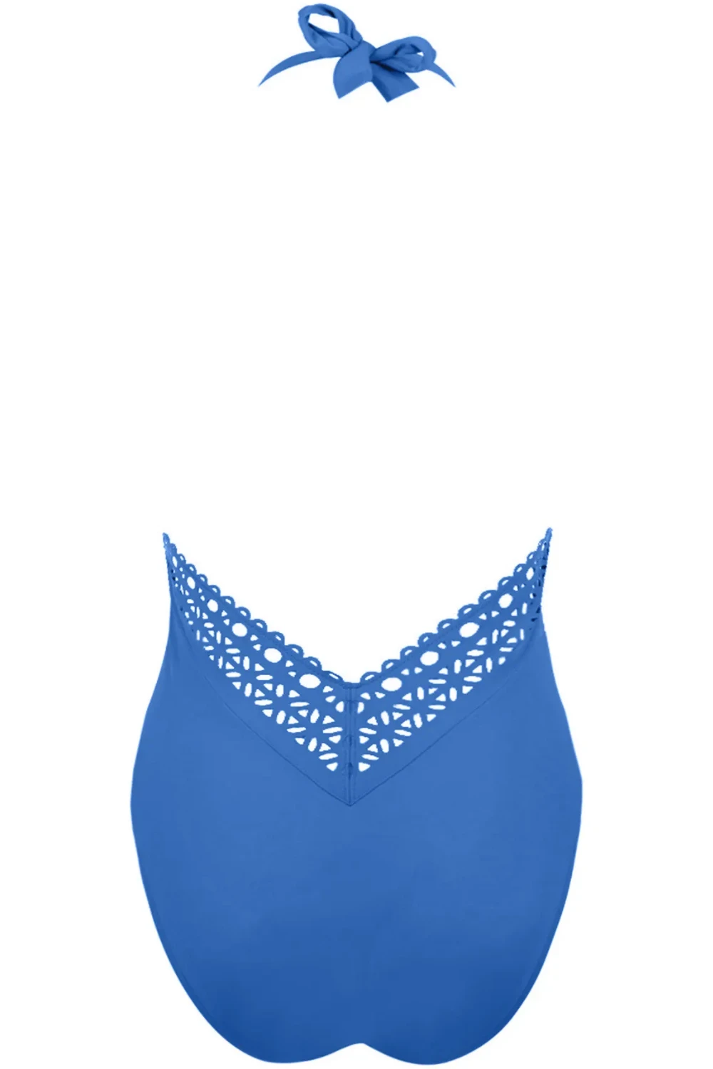Ajourage Couture Plunging Halter Swimsuit In Blue 5 Ajourage Couture Plunging Halter Swimsuit In Blue - Image 3