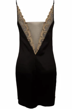 Deesse En Glam Sexy Nightie, Size M (UK 12) 11 Deesse En Glam Sexy Nightie, Size M (UK 12) -Fashion Lingerie Store lise charmel deesse en glam nightie black gold ghost back