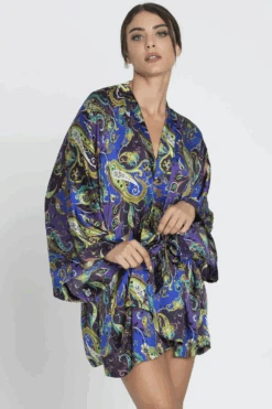 Dentelle Cashmer Silk Mid-Length Robe
