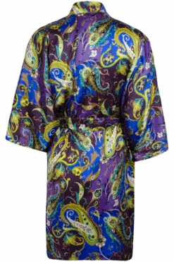 Dentelle Cashmer Silk Mid-Length Robe 11 Dentelle Cashmer Silk Mid-Length Robe -Fashion Lingerie Store lise charmel dentelle cashmer mid length robe emaux cashmer ghost back