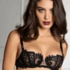 Désirs De Venise Vertical Seam Half Cup Bra 1 Désirs De Venise Vertical Seam Half Cup Bra -Fashion Lingerie Store lise charmel desirs de venise vertical seam half cup bra black 1