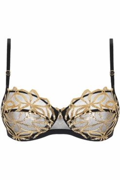 Eclats D’Or Half Cup Bra 11 Eclats D’Or Half Cup Bra -Fashion Lingerie Store lise charmel eclats d or half cup bra noir or ghost front