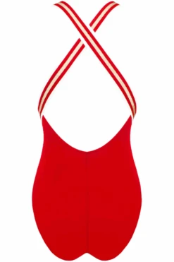 Energie Nautique Crossed Back Swimsuit In Red 11 Energie Nautique Crossed Back Swimsuit In Red -Fashion Lingerie Store lise charmel energie nautique crossed back swimsuit flamme nautique ghost back