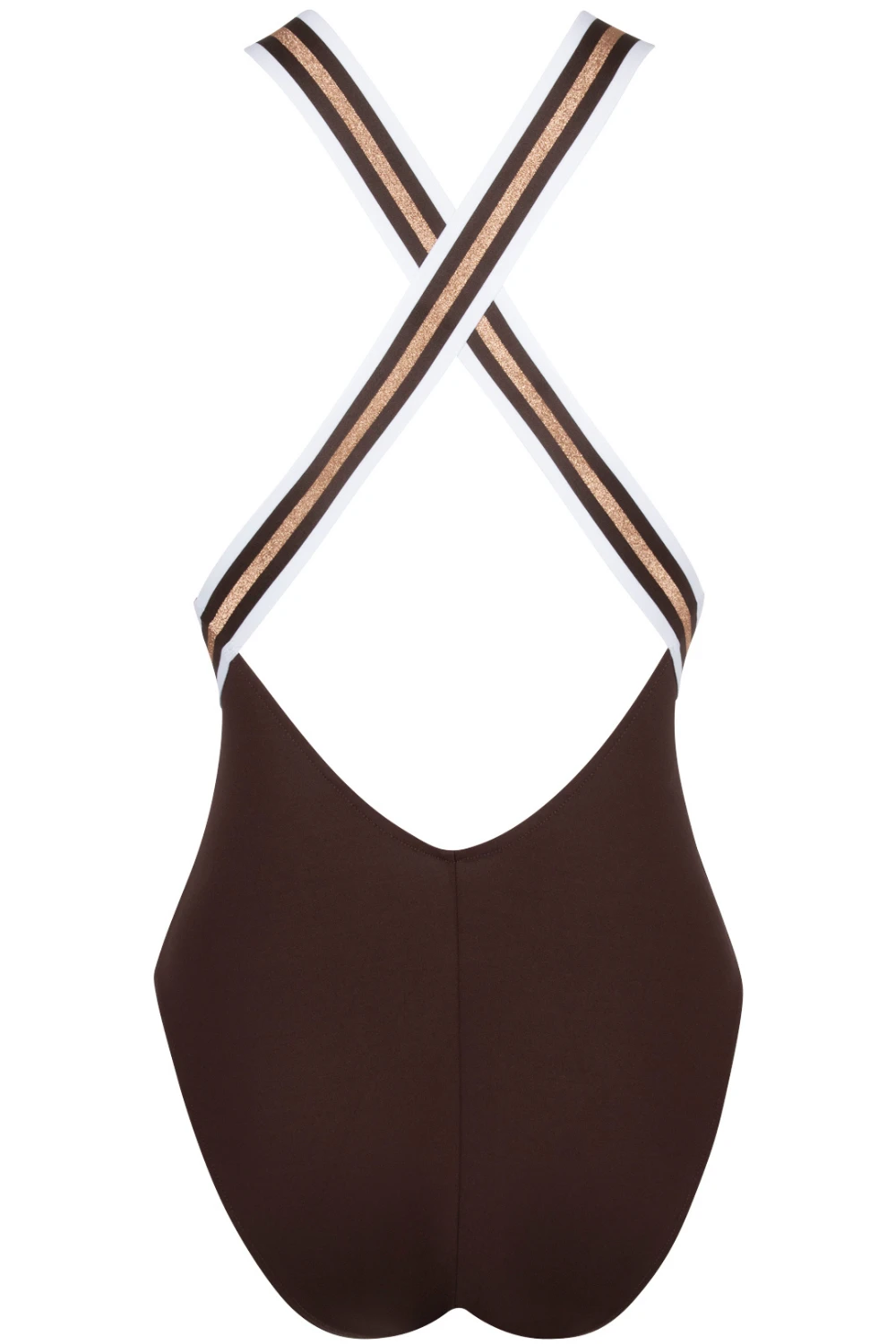 Energie Nautique Crossed Back Swimsuit In Taupe 5 Energie Nautique Crossed Back Swimsuit In Taupe - Image 3