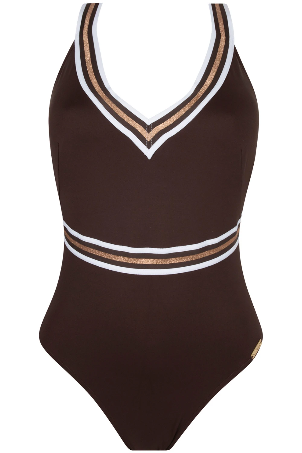 Energie Nautique Crossed Back Swimsuit In Taupe 4 Energie Nautique Crossed Back Swimsuit In Taupe - Image 2