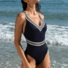 Energie Nautique Crossed Back Swimsuit In Ink 2 Energie Nautique Crossed Back Swimsuit In Ink -Fashion Lingerie Store lise charmel energie nautique navy crossed back swimsuit 1