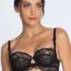 Feerie Couture Half Cup Bra 1 Feerie Couture Half Cup Bra -Fashion Lingerie Store lise charmel feerie couture half cup bra black 3