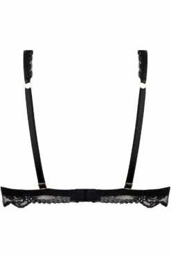 Feerie Couture Soft Cup Triangle Bra -Fashion Lingerie Store lise charmel feerie couture soft cup triangle bra black ghost back