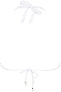 Feuille D'or Triangle Bikini Top, Size S 8 Feuille D'or Triangle Bikini Top, Size S -Fashion Lingerie Store lise charmel feuille dor triangle bikini top or sur blanc ghost back