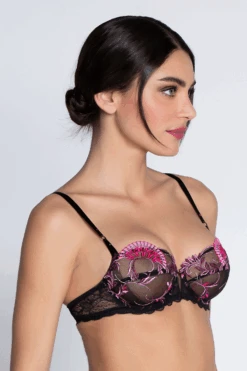Floraison Passion Half Cup Bra 12 Floraison Passion Half Cup Bra -Fashion Lingerie Store lise charmel floraison passion half cup bra safran rose 4