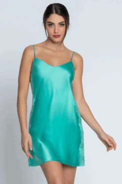 Princesse Iris Silk Nightie 15 Princesse Iris Silk Nightie -Fashion Lingerie Store lise charmel princesse iris night dress princesse aqua 3