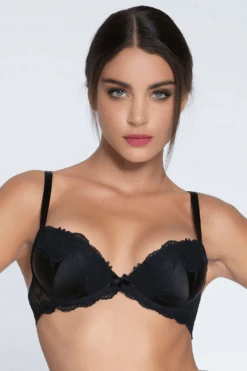 Splendeur Soie Padded Plunge Bra Black 14 Splendeur Soie Padded Plunge Bra Black -Fashion Lingerie Store lise charmel splendeur soie contour bra black 1
