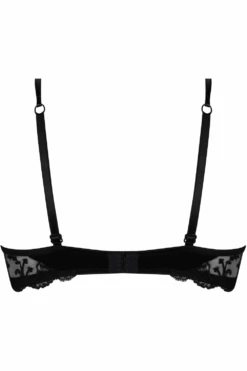 Splendeur Soie Padded Plunge Bra Black 13 Splendeur Soie Padded Plunge Bra Black -Fashion Lingerie Store lise charmel splendeur soie contour bra black ghost back