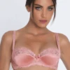 Splendeur Soie Half Cup Bra Rose 2 Splendeur Soie Half Cup Bra Rose -Fashion Lingerie Store lise charmel splendeur soie half cup bra rose 1