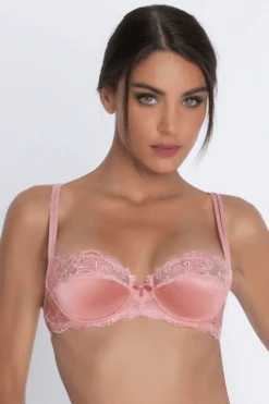 Splendeur Soie Half Cup Bra Rose