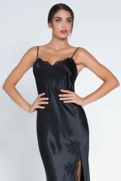 Splendeur Soie Long Nightie 16 Splendeur Soie Long Nightie -Fashion Lingerie Store lise charmel splendeur soie long nightie black 02