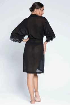 Splendeur Soie Mid Length Sheer Robe 17 Splendeur Soie Mid Length Sheer Robe -Fashion Lingerie Store lise charmel splendeur soie mid length crepe robe black 02