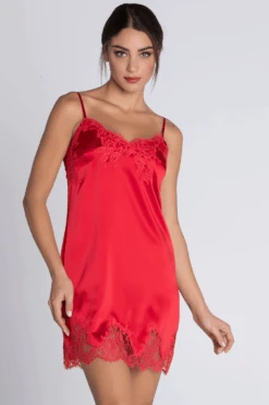 Splendeur Soie Silk Night Dress In Rouge, Size M (UK 12) 13 Splendeur Soie Silk Night Dress In Rouge, Size M (UK 12) -Fashion Lingerie Store lise charmel splendeur soie night dress rouge 1