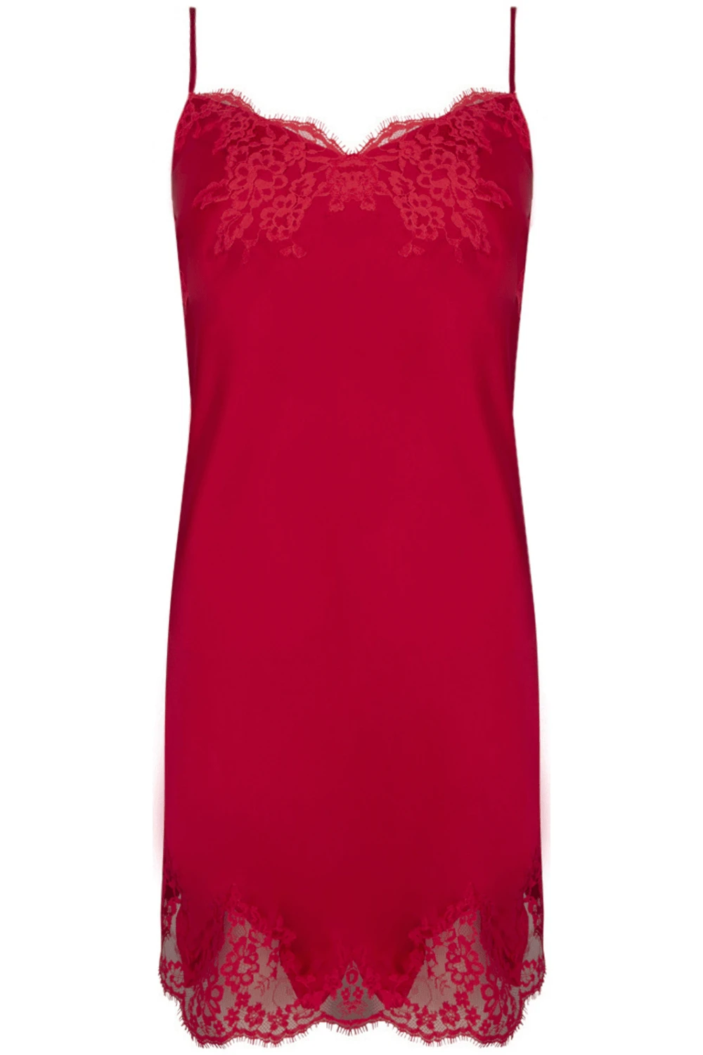 Splendeur Soie Silk Night Dress In Rouge, Size M (UK 12) 4 Splendeur Soie Silk Night Dress In Rouge, Size M (UK 12) - Image 2