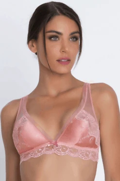 Splendeur Soie Non Wired Triangle Bra Rose