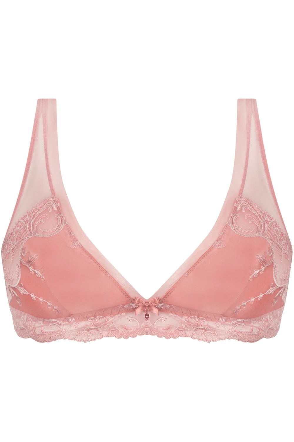 Splendeur Soie Non Wired Triangle Bra Rose 4 Splendeur Soie Non Wired Triangle Bra Rose - Image 2