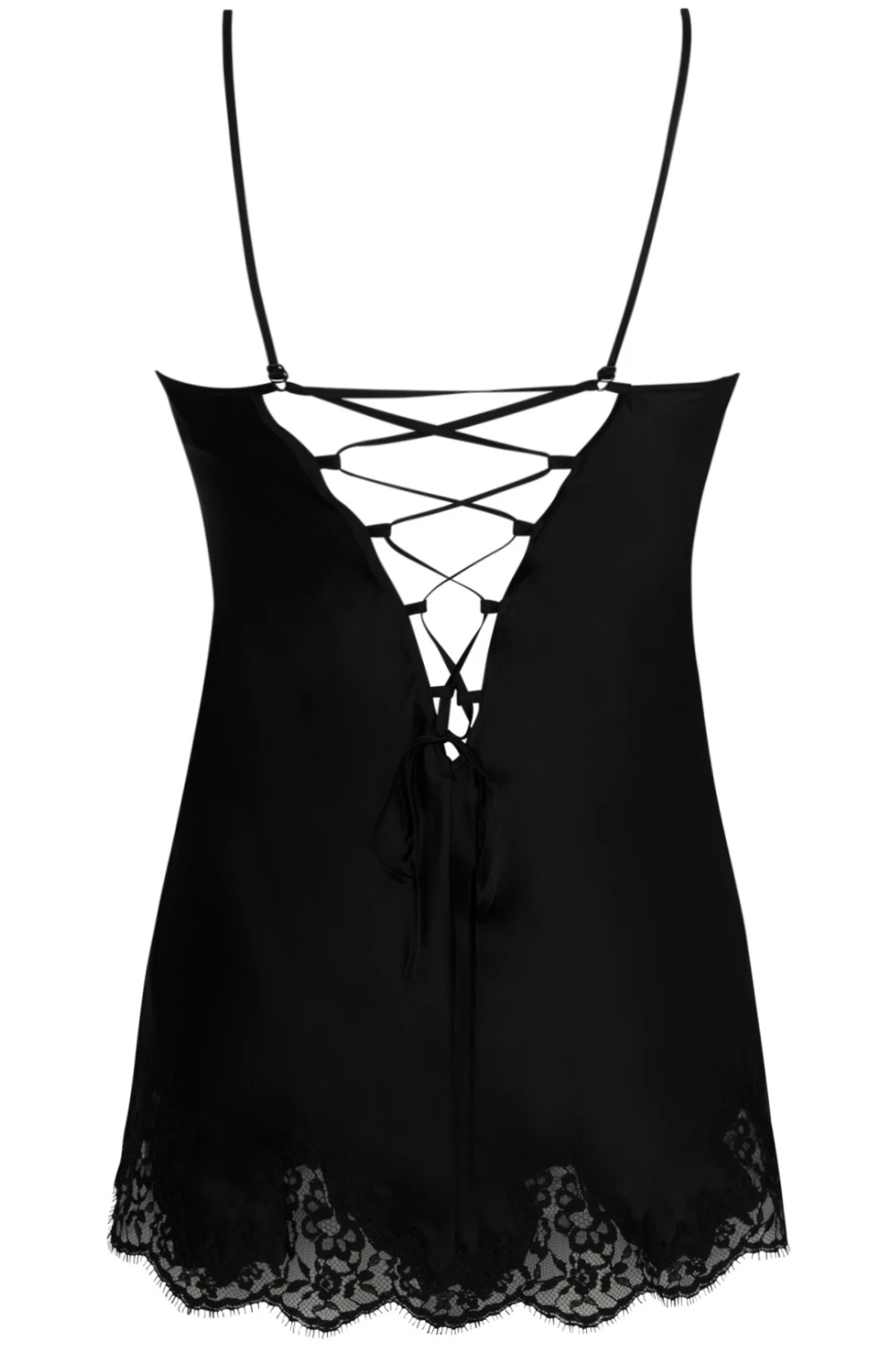 Splendeur Soie Silk Mini Babydoll In Black 6 Splendeur Soie Silk Mini Babydoll In Black - Image 4