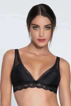 Splendeur Soie Non-Wired Triangle Bra Black 12 Splendeur Soie Non-Wired Triangle Bra Black -Fashion Lingerie Store lise charmel splendeur soie triangle bra black 1