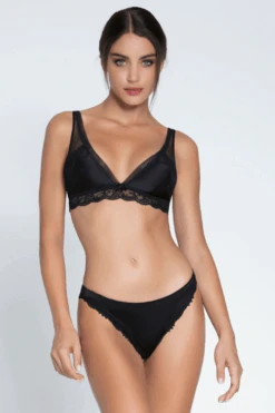 Splendeur Soie Non-Wired Triangle Bra Black 16 Splendeur Soie Non-Wired Triangle Bra Black -Fashion Lingerie Store lise charmel splendeur soie triangle bra black 3