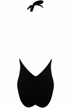 Sublime Drapé Halter Swimsuit, Size L (UK 14) 8 Sublime Drapé Halter Swimsuit, Size L (UK 14) -Fashion Lingerie Store lise charmel sublime drape halter swimsuit black ghost back