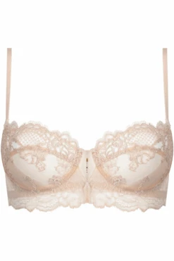 Sublime En Dentelle Half Cup Bra In Nude 11 Sublime En Dentelle Half Cup Bra In Nude -Fashion Lingerie Store lise charmel sublime en dentelle half cup bra nude sublime ghost front