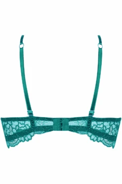 Sublime En Dentelle Half Cup Bra In Green 11 Sublime En Dentelle Half Cup Bra In Green -Fashion Lingerie Store lise charmel sublime en dentelle half cup bra vert princesse ghost back
