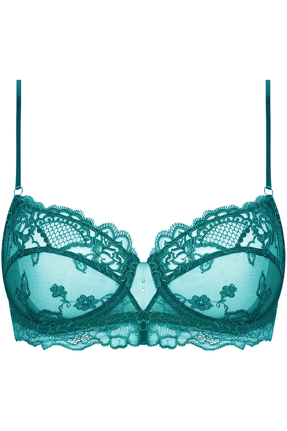 Sublime En Dentelle Half Cup Bra In Green 4 Sublime En Dentelle Half Cup Bra In Green - Image 2