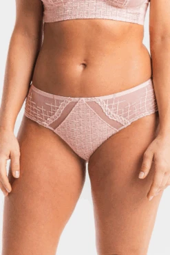 Tweegy Embroidered Shorty -Fashion Lingerie Store louisa bracq tweegy shorty nude rose 1