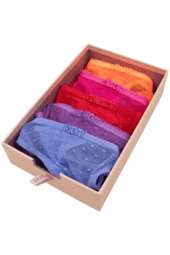 Love Stories Carole 5 Pack Weekday Thongs -Fashion Lingerie Store love stories carole weekday 5 pack thongs multicolour packaging