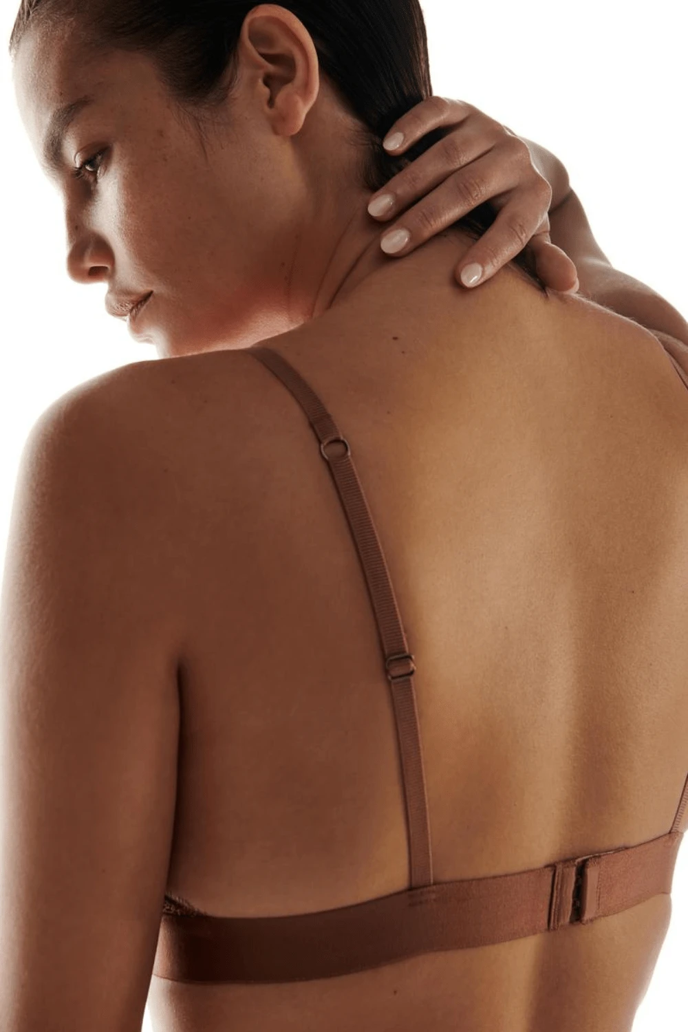 Love Stories Love Lace Triangle Bralette Medium Brown 5 Love Stories Love Lace Triangle Bralette Medium Brown - Image 3