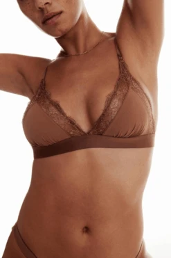 Love Stories Love Lace Triangle Bralette Medium Brown 16 Love Stories Love Lace Triangle Bralette Medium Brown -Fashion Lingerie Store love stories love lace unpadded bralette medium brown 4