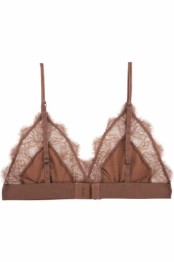 Love Stories Love Lace Triangle Bralette Medium Brown 13 Love Stories Love Lace Triangle Bralette Medium Brown -Fashion Lingerie Store love stories love lace unpadded bralette medium brown ghost back