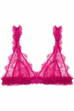 Love Stories Love Lace Unpadded Triangle Bralette 11 Love Stories Love Lace Unpadded Triangle Bralette -Fashion Lingerie Store love stories love lace unpadded bralette pink ghost back