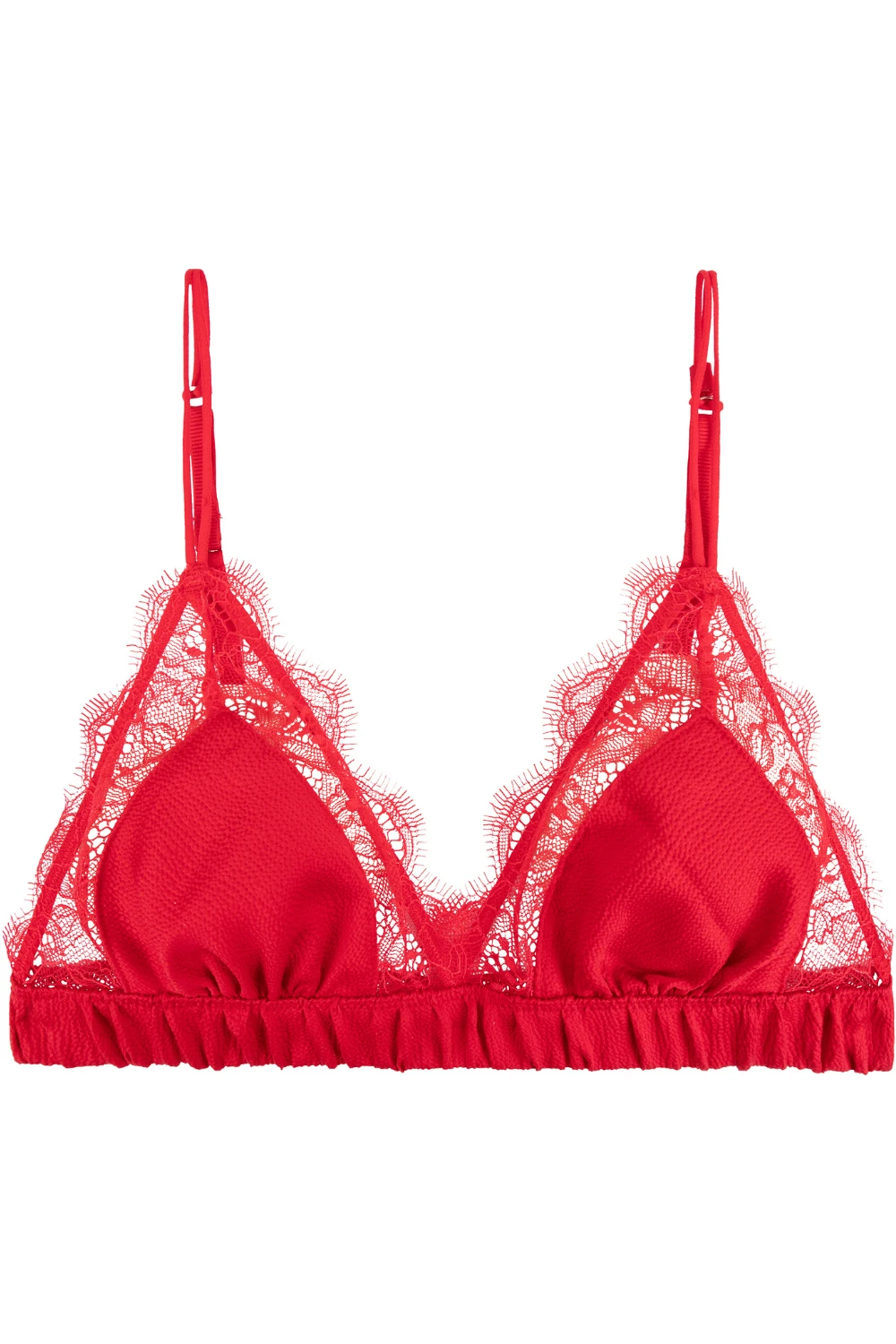 Love Stories Love Lace Triangle Bralette Red 4 Love Stories Love Lace Triangle Bralette Red - Image 2