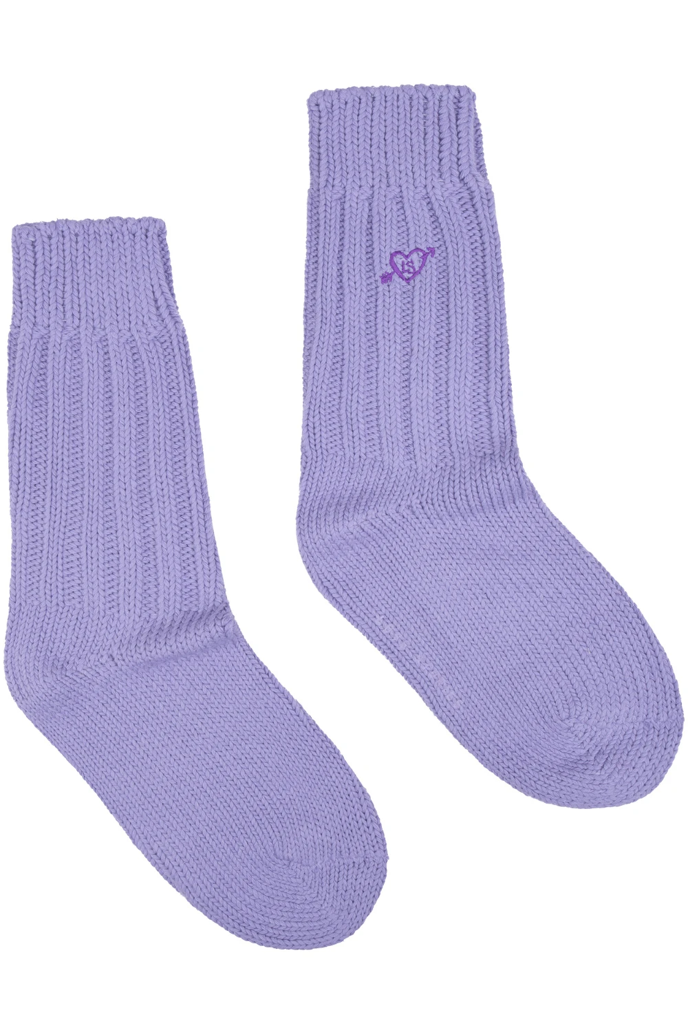 Love Stories Knitted Ribbed Socks Purple 4 Love Stories Knitted Ribbed Socks Purple - Image 2
