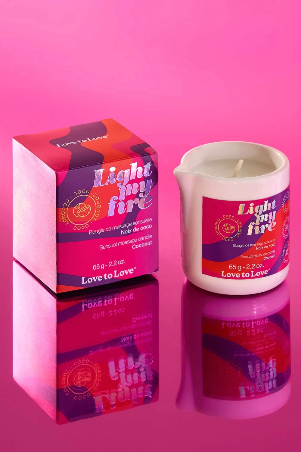 Love To Love Light My Fire Massage Candle Coconut 65g 3 Love To Love Light My Fire Massage Candle Coconut 65g