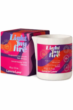 Love To Love Light My Fire Massage Candle Coconut 65g 9 Love To Love Light My Fire Massage Candle Coconut 65g -Fashion Lingerie Store love to love light my fire massage candle coconut 4