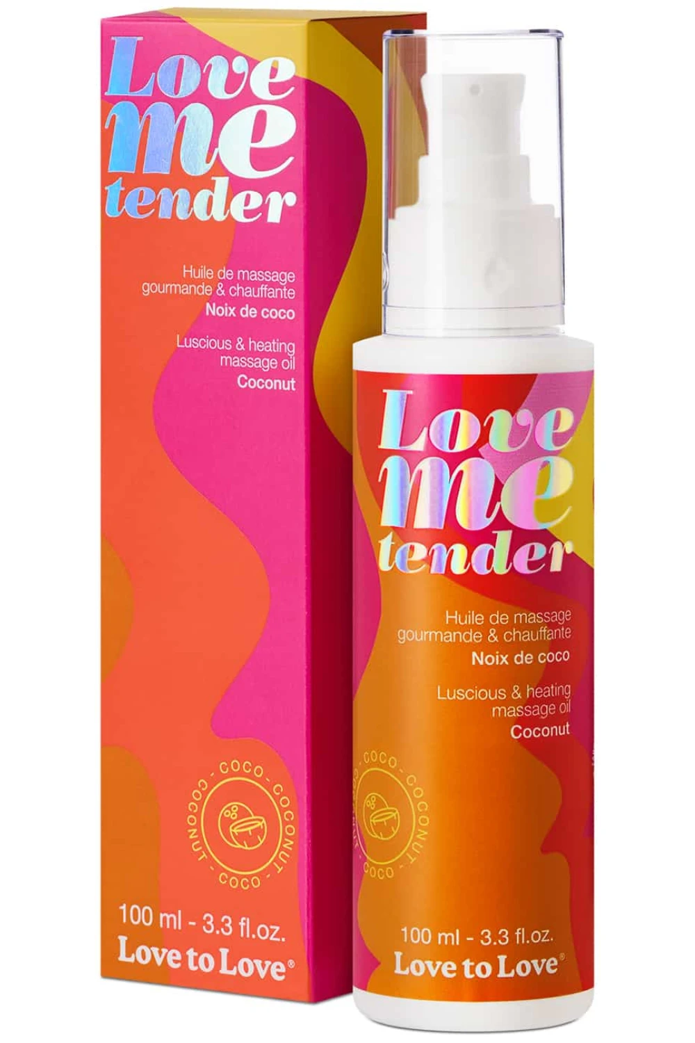 Love To Love Love Me Tender Warming Massage Oil Coconut 100ml 5 Love To Love Love Me Tender Warming Massage Oil Coconut 100ml - Image 3