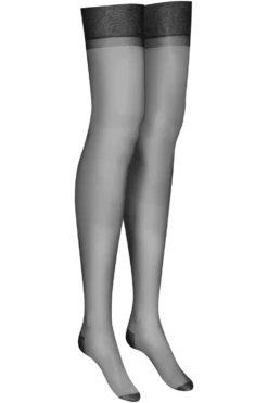 Maison Close Black Nylon Stockings 15 Denier 13 Maison Close Black Nylon Stockings 15 Denier -Fashion Lingerie Store maison close black nylon stockings 15 denier ghost side