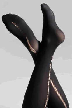 Maison Close Opaque Infinite Line Tights 60 Denier 12 Maison Close Opaque Infinite Line Tights 60 Denier -Fashion Lingerie Store maison close black opaque infinite line tights 60 denier 3