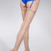 Maison Close Nude Cut & Curled Blue Seam Stockings 20 Denier -Fashion Lingerie Store maison close cut curled seamed stockings nude blue 01
