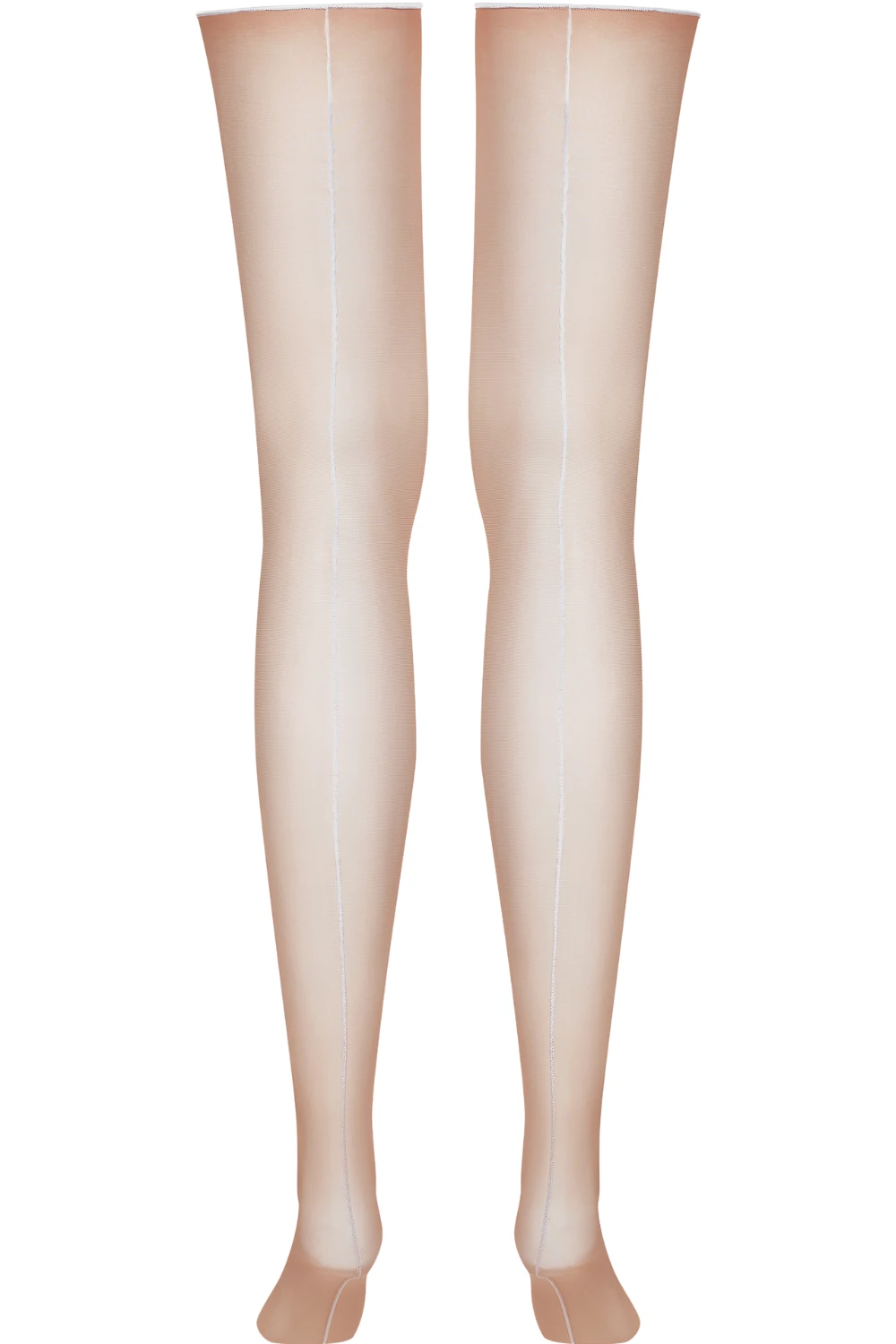 Maison Close Nude Cut & Curled White Seam Stockings 20 Denier 6 Maison Close Nude Cut & Curled White Seam Stockings 20 Denier - Image 4