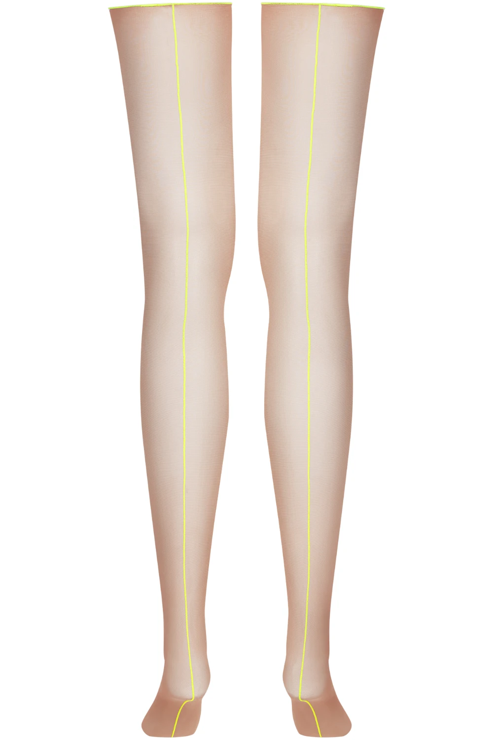 Maison Close Nude Cut & Curled Yellow Seam Stockings 20 Denier 6 Maison Close Nude Cut & Curled Yellow Seam Stockings 20 Denier - Image 4